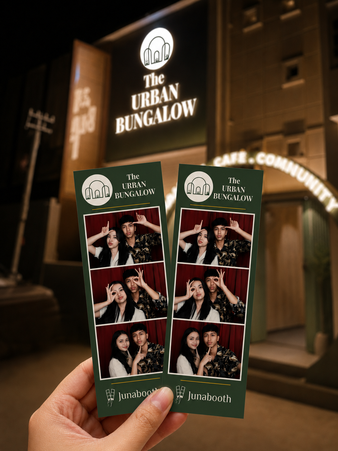 Photo strip in front of The Urban Bungalow